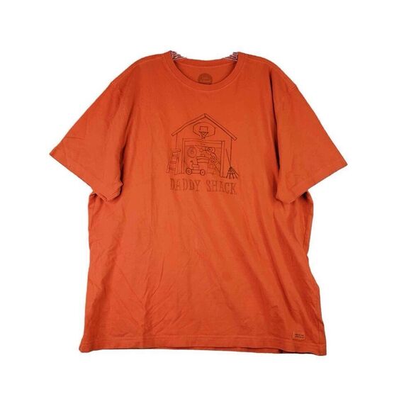 Life is Good Mens Short Sleeve Crewneck T-Shirt Tee Size XL Orange Dad Father - Picture 2 of 9